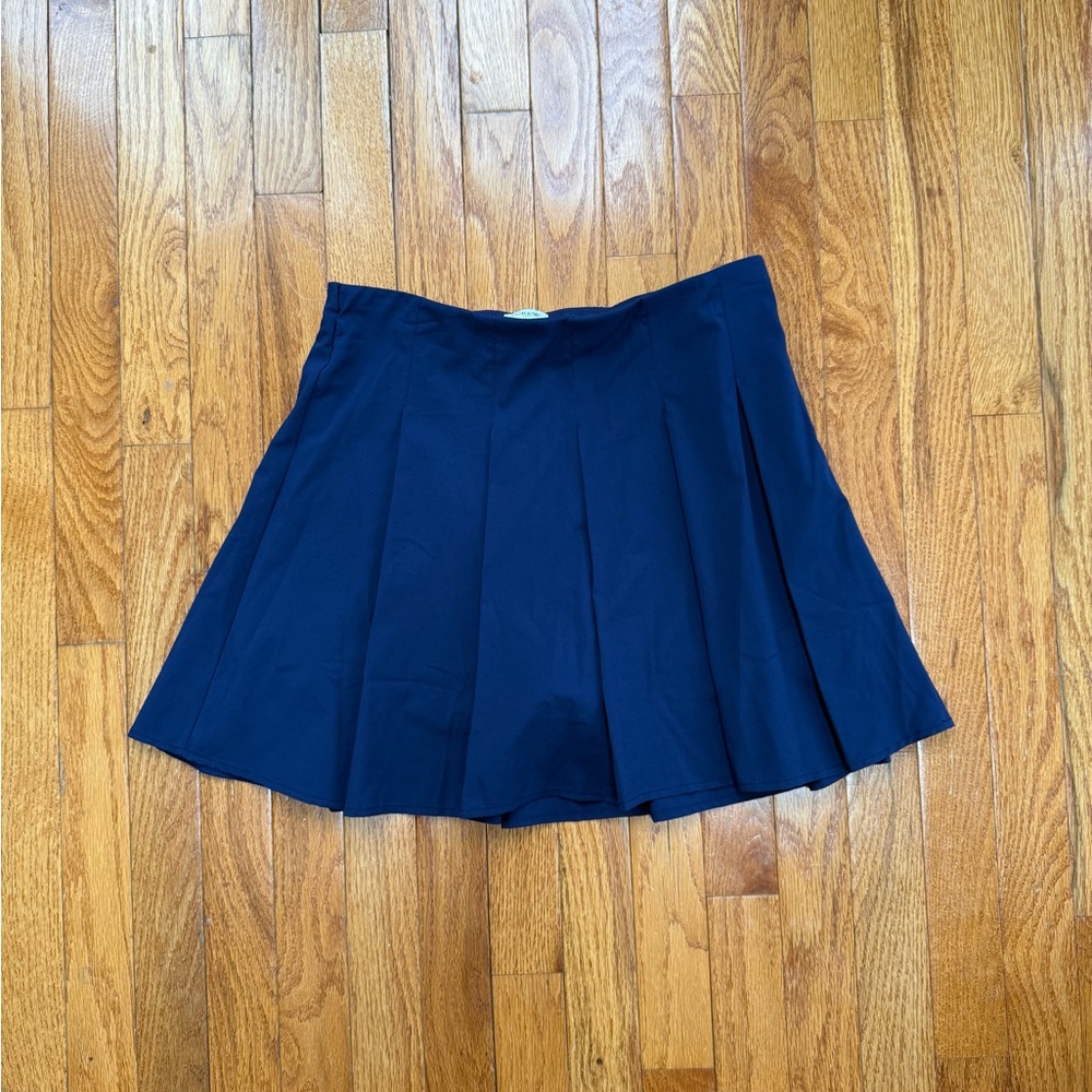 J. Crew A-Line Pleated Skort in Deep Navy